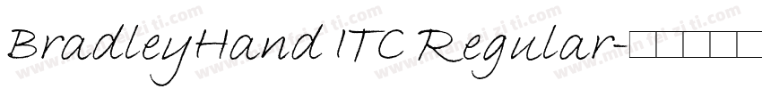 BradleyHand ITC Regular字体转换